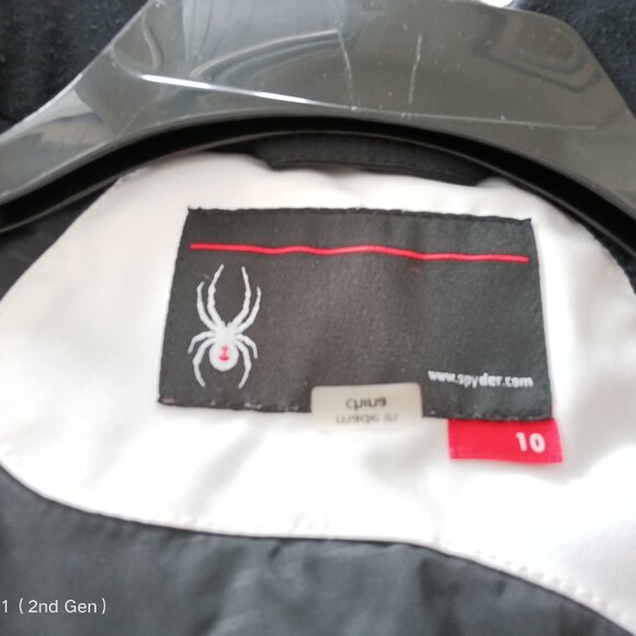 Ladies Spyder Ski Jacket Size 10 Black and White - Picture 8 of 11